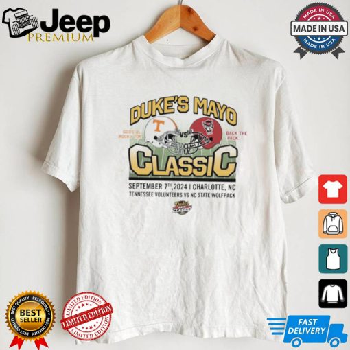 Original Tennessee Volunteers vs NC State September 07 2024 Duke’s Mayo Classic Helmet shirt