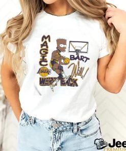 Original Vintage NBA Los Angeles Lakers Magic Bart Simp We’re Back Bootleg T shirt