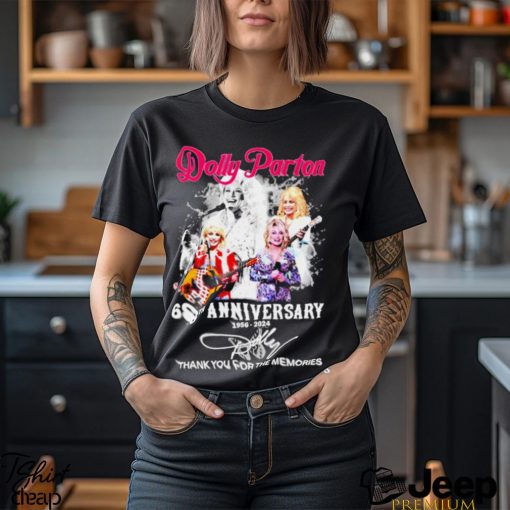 Original dolly Parton 68th anniversary 1956 2024 thank you for the memories signature shirt