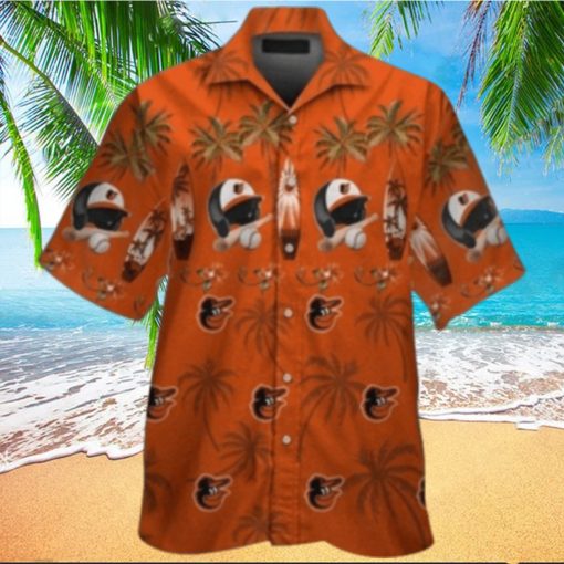 Orioles Beach Vibes Baseball Equipment Aloha Shirt