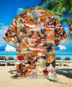 Orioles Diving Swimming Surfing Hawaiian Shirt