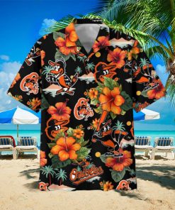 Orioles Flowers Baseball Team Fan Hawaiian Shirt