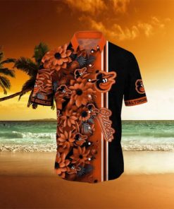 Orioles MLB Flower Summer Aloha Short Sleeve Hawaiian Shirt