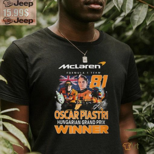 Oscar Piastri Hungarian Grand Prix McLaren Formula 1 Team Winner T Shirt