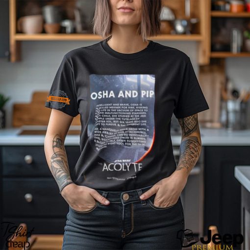 Osha And Pip Character In Star Wars The Acolyte Now Streaming On Disney Two Sides Unisex T Shirt