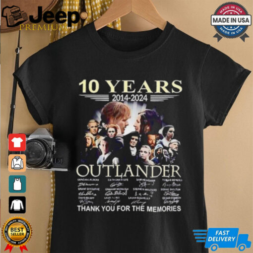 Outlander 10 years 2014 2024 thank you for the memories signatures shirt