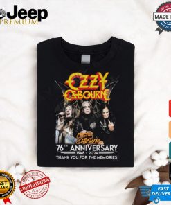 Ozzy Osbourne 76th Anniversary 1948 – 2024 Thank You For The Memories T Shirt