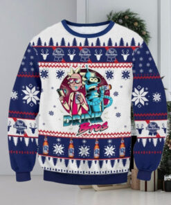 Pabst Blue Ribbon Rick And Morty Ugly Sweater