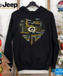 Packers Word Cloud Player Names T Shirt