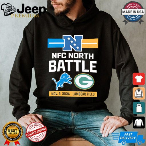 Packers vs. Lions match up Lambeau Field NFC North battle shirt