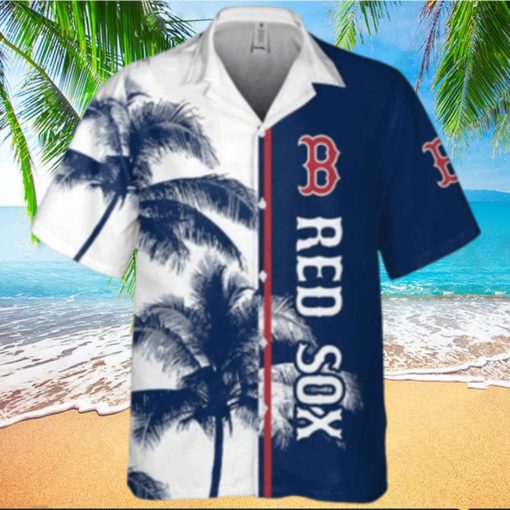 Palm Tree Breeze Boston Red Sox Split Hawaiian Shirt