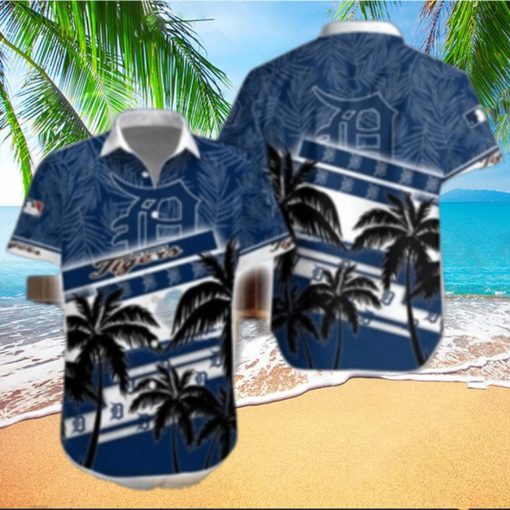 Palms Over Water Detroit Tigers Tropical Hawaiian Shirt