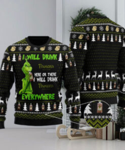 Panera Bread Grinch Will Drink Everywhere Ugly Sweater