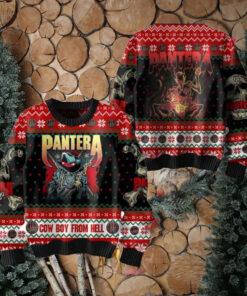 Pantera Cowboy From Hell Chirstmas Gifts 2024 Xmas For Family And Friends Ugly Sweater