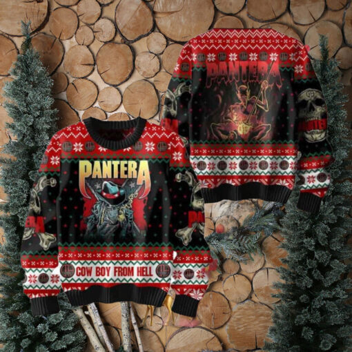 Pantera Cowboy From Hell Chirstmas Gifts 2024 Xmas For Family And Friends Ugly Sweater