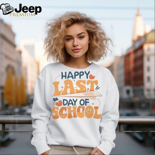 Paper Airplane Happy Last Day Of School Teacher T Shirt