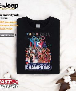 Paris 2024 United States Woman’s And Men’s Basketball Team Olympic Games Champions T Shirt