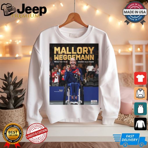 Paris Paralympics 2024 Poster Mallory Weggemann Signature Women’s 200m Im Sm7 Gold Medal t shirt