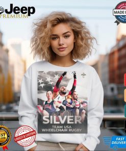 Paris Paralympics 2024 Poster Team USA earns SILVER Medal t shirt