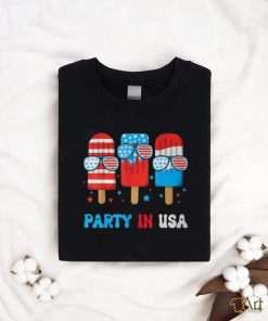 Party In Usa 4Th July Popsicle Usa Flag Boy Toddler T Shirt