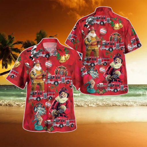 Passaic, New Jersey, Passaic Fire Department Christmas Hawaiian Shirt Special Edition Aloha Shirt