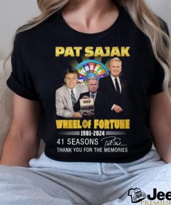 Pat Sajak Wheel Of Fortune 1981 2024 41 Seasons Thank You For The Memories T Shirt