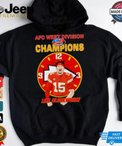 Patrick Mahomes AFC West Champions like clockwork graphic shirt