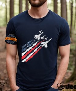 Patriotic Fighter Jet Airplane American Flag Vintage Shirt