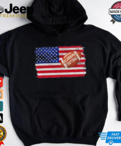 Patriotic USA Flag Alabama Football Season Party Softstyle CVC shirt featuring a bold design with the American flag and Alabama football branding. Perfect for showing your team spirit while celebrating the season in a comfortable, stylish way.