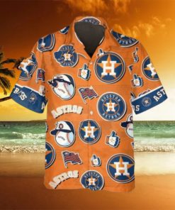 Pattern Logo Houston Astros Hawaiian Shirt, MLB Hawaiian Shirt