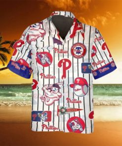 Pattern Logo Phillies Hawaiian Shirt, Philadelphia Phillies Hawaiian Shirt, MLB Hawaiian Shirt