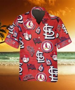 Pattern Logo St. Louis Cardinals Hawaiian Shirt, MLB Hawaiian Shirt