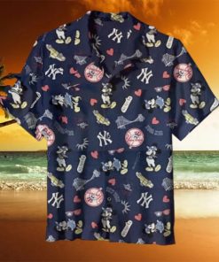 Pattern NY Yankees Hawaiian Shirt, MLB Hawaiian Shirt, Hawaiian Button Up Shirt