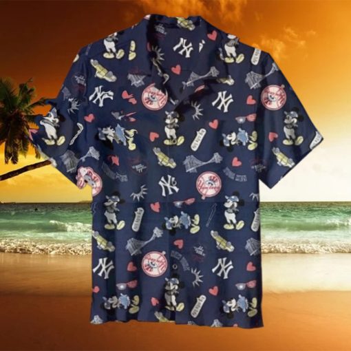 Pattern NY Yankees Hawaiian Shirt, MLB Hawaiian Shirt, Hawaiian Button Up Shirt