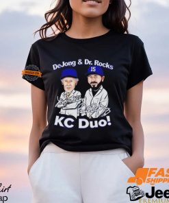 Paul DeJong and Dr. Rocks Kansas City Cartoon Signatures shirt