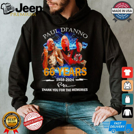 Paul Di’Anno 66 Years 1958 2024 signature thank you for the memories shirt