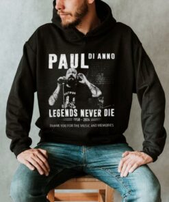 Paul Di’Anno Legends Never Die 1958 2024 Thank You For The Music And Memories T Shirt