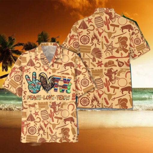 Peace Love Texas Aloha Hawaiian Shirts For Men For Women