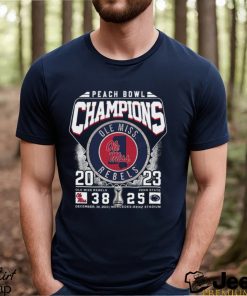 Peach Bowl Champions 2023 Ole Miss Rebels 38 – 25 Penn State December 30 2023 Mercedes Benz Stadium T Shirt