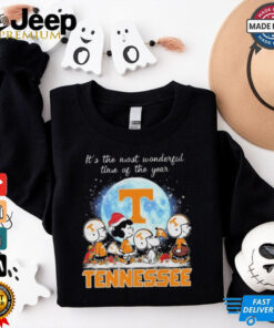 Peanut Characters It’s The Most Wonderful Time Of The Year Tennessee Volunteers Christmas 2024 Shirt