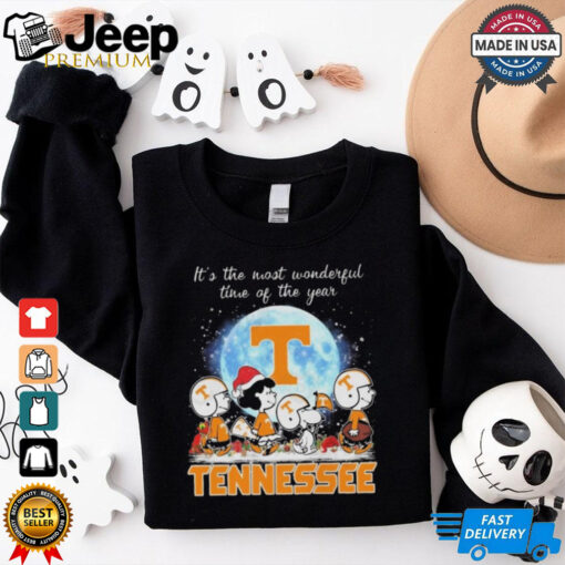 Peanut Characters It’s The Most Wonderful Time Of The Year Tennessee Volunteers Christmas 2024 Shirt