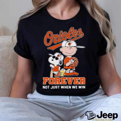 Peanuts Baltimore Orioles Forever not just when we win 2024 Shirt