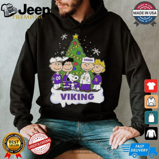 Peanuts Character X Minnesota Vikings Merry Christmas 2024 Shirt