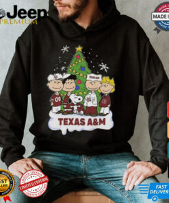 Peanuts Character X Texas A&M Merry Christmas 2024 Shirt