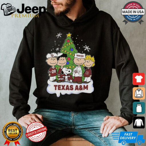 Peanuts Character X Texas A&M Merry Christmas 2024 Shirt