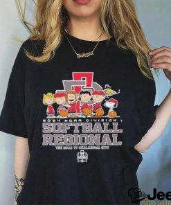 Peanuts Characters 2024 Ncaa Division I Softball Regional San Diego State Aztecs Logo Shirt