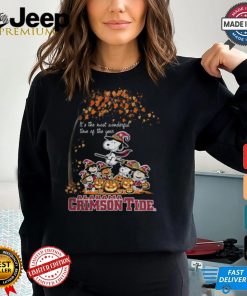 Peanuts Characters Alabama Crimson Tide Halloweens It’s The Most Wonderful Time Of The Year Shirt