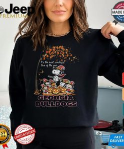 Peanuts Characters Georgia Bulldogs Halloweens It’s The Most Wonderful Time Of The Year Shirt