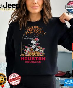 Peanuts Characters Houston Cougars Halloweens It’s The Most Wonderful Time Of The Year Shirt