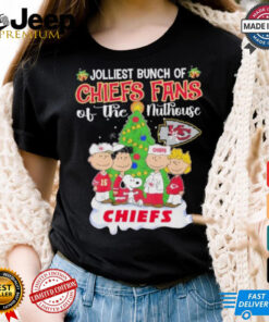 Peanuts Characters Jolliest Bunch Of Kc Chiefs Fans Of The Nuthouse Christmas Shirt